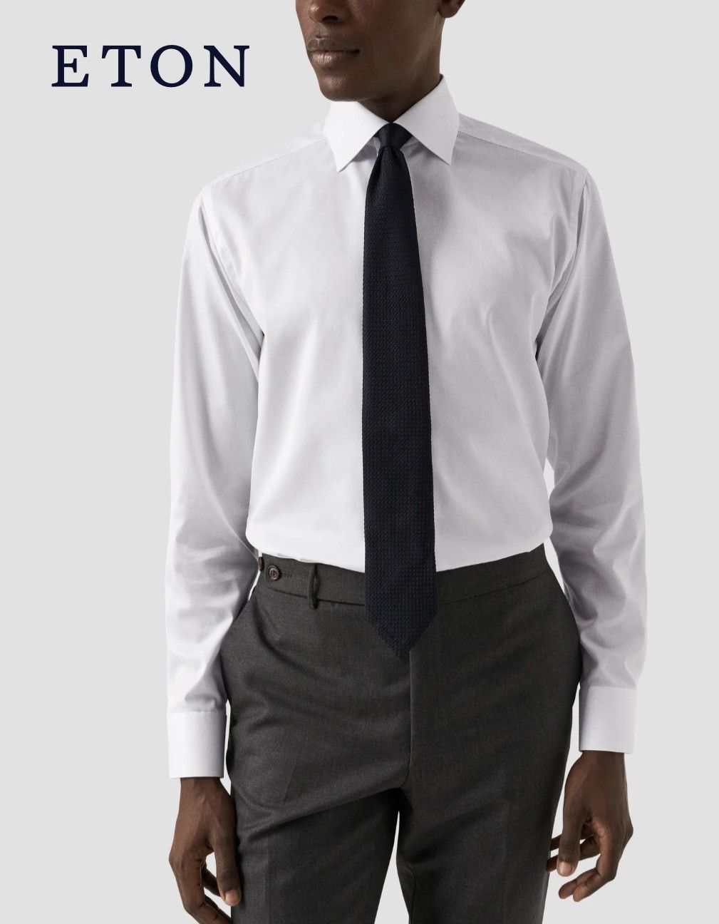 Eton Eton Signature Twill White Dress Shirt- Slim Fit Size US S / EU 44-46 / 1 - 8 Thumbnail