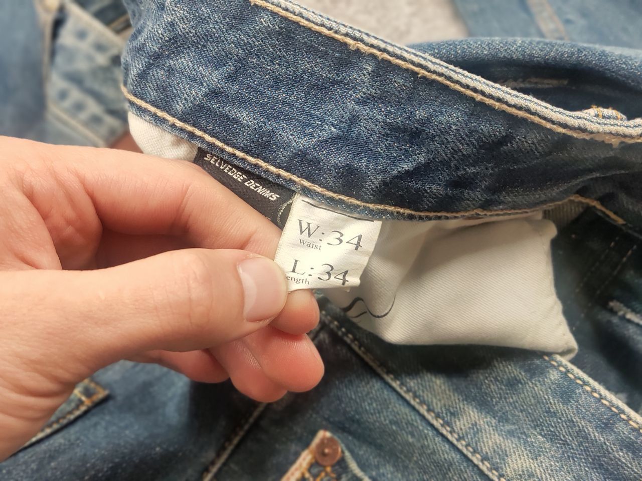THE ROKKER COMPANY The Rokker Company Faded Denim selvedge Jeans Vintage Style Size US 34 / EU 50 - 22 Thumbnail