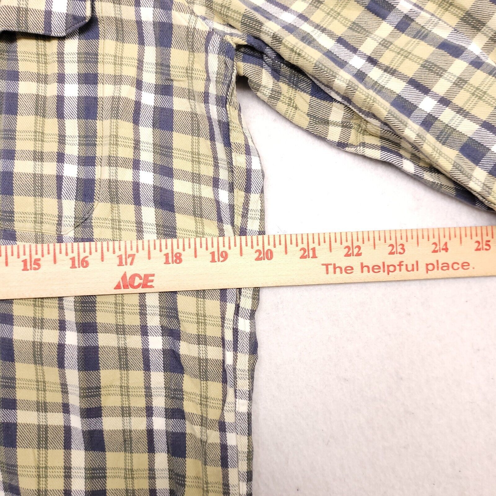 Roundtree & Yorke Roundtree & Yorke Madras Flannel Shirt Mens Size S Yellow Size US S / EU 44-46 / 1 - 9 Thumbnail