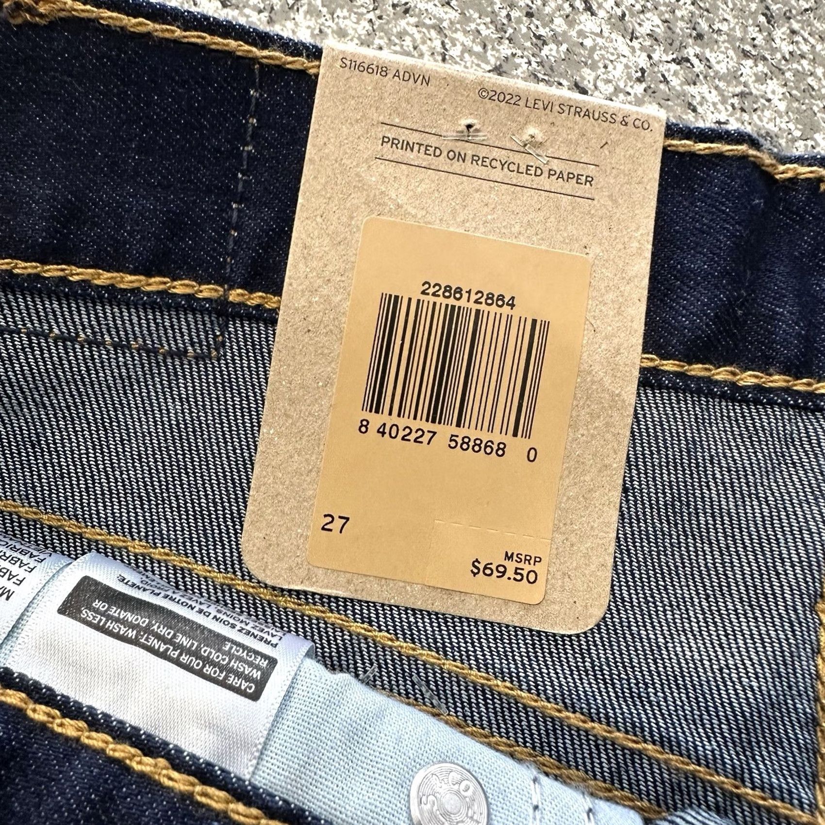 Levi's VINTAGE Levi's Jeans Women 27x28 Wedgie Fit Straight Dark Wash Stretch Button Fly Size 27" / US 4 / IT 40 - 7 Thumbnail