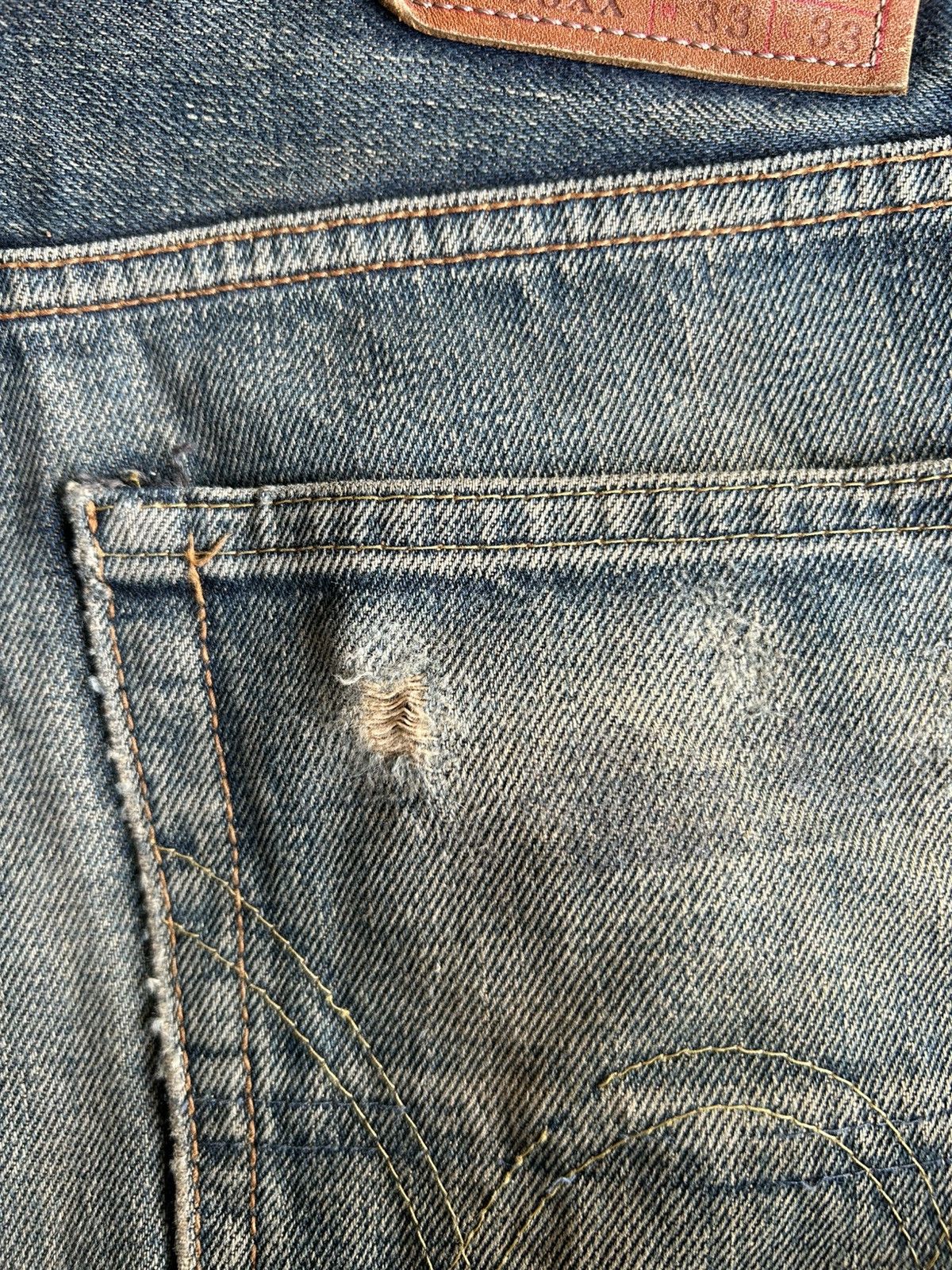 Kapital Vintage Edwin 505xx Selvedge Rusty Mudwash Distressed Denim Size US 34 / EU 50 - 13 Thumbnail