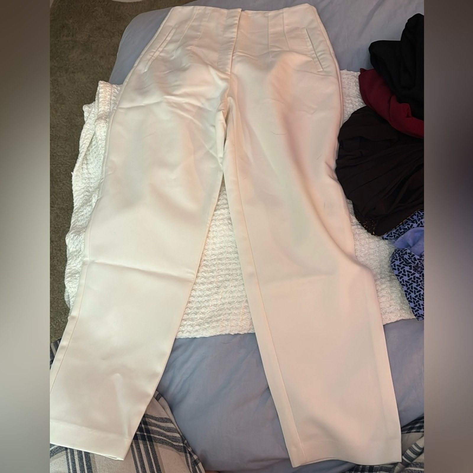 Zara Zara Cream Trousers Size 30" / US 8 / IT 44 - 1 Preview