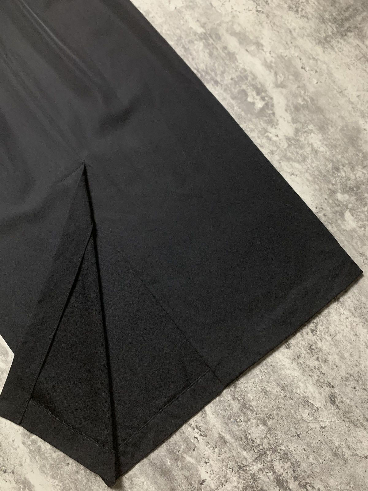 Yohji Yamamoto Iconic Yohji Yamamoto + Noir Black Wool Skirt Single Pocket Size 22" - 7 Thumbnail