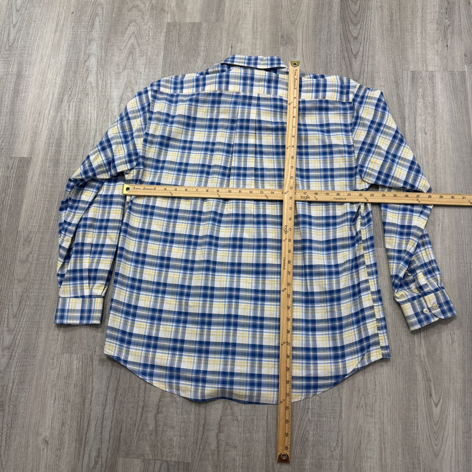 Tommy Hilfiger Vintage Tommy Hilfiger Button Shirt Medium Blue Yellow Plaid Size US M / EU 48-50 / 2 - 9 Thumbnail