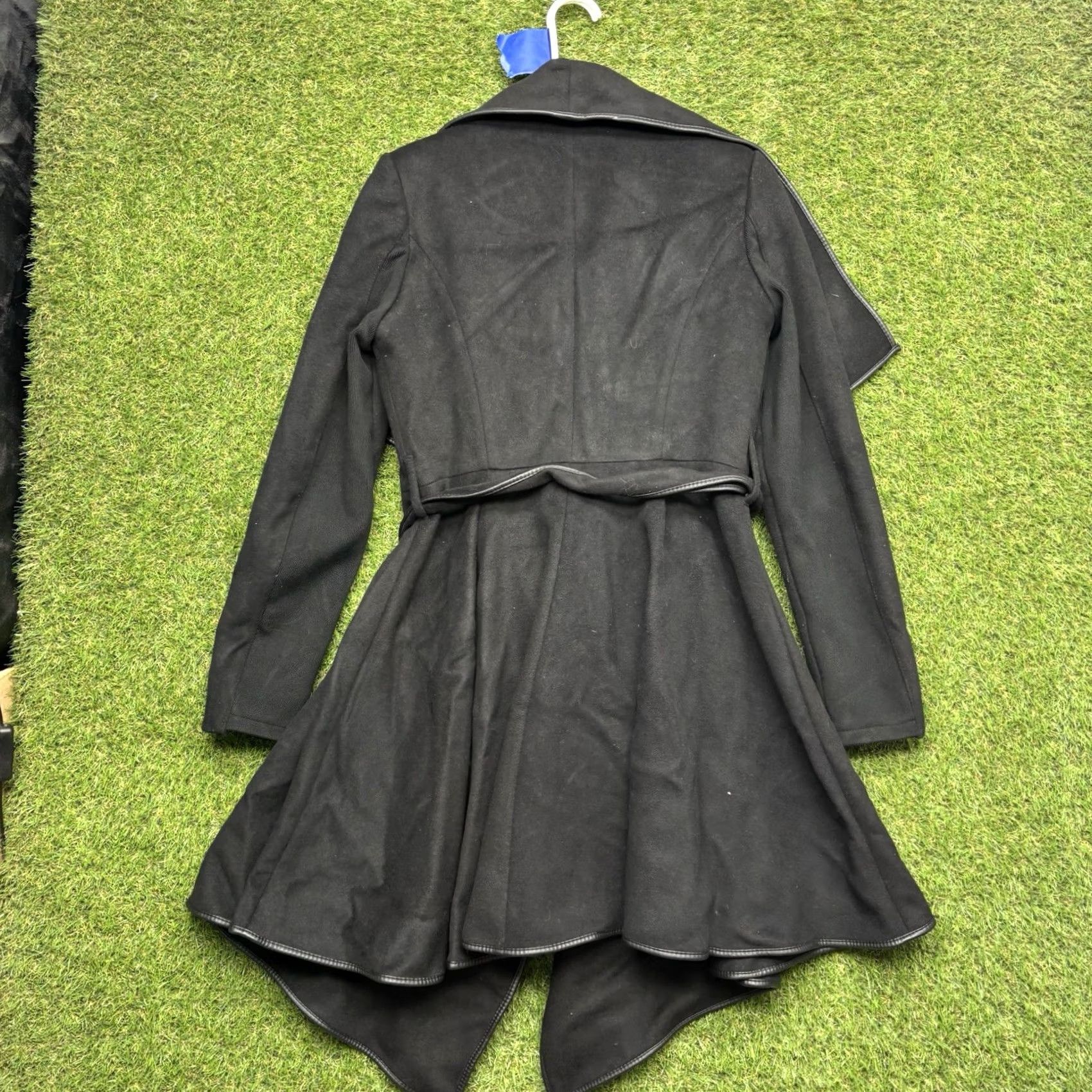 DKNY DKNY Wool Coat Belted Classic Cameron Middleton Money NWT Womens Small Black Overcoat Long Sleeve Coat Fiber Knit Size S / US 4 / IT 40 - 2 Thumbnail
