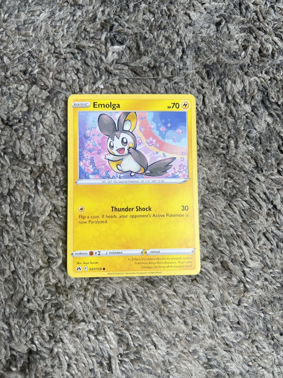 Pokemon 2023 Pokémon Emolga Basic Card Size ONE SIZE - 1 Thumbnail