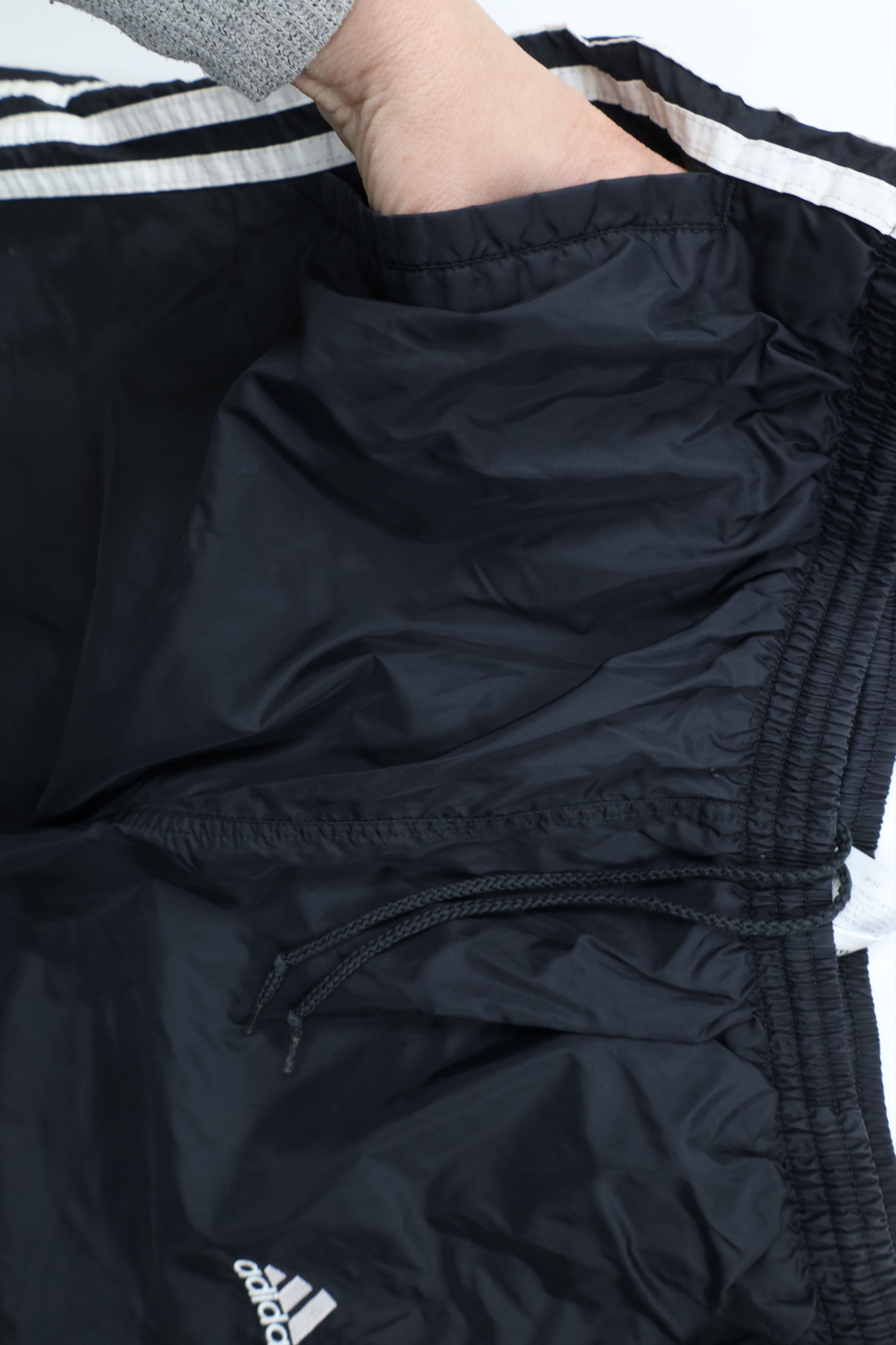 Adidas × Vintage Vintage 90s Adidas Cuffed Nylon Windbreaker Joggers Pants Size US 38 / EU 54 - 8 Thumbnail