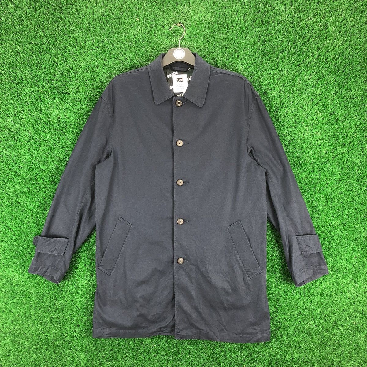 image of Lee Japan Women Down Jacket Button Up in Blue (Size Medium)
