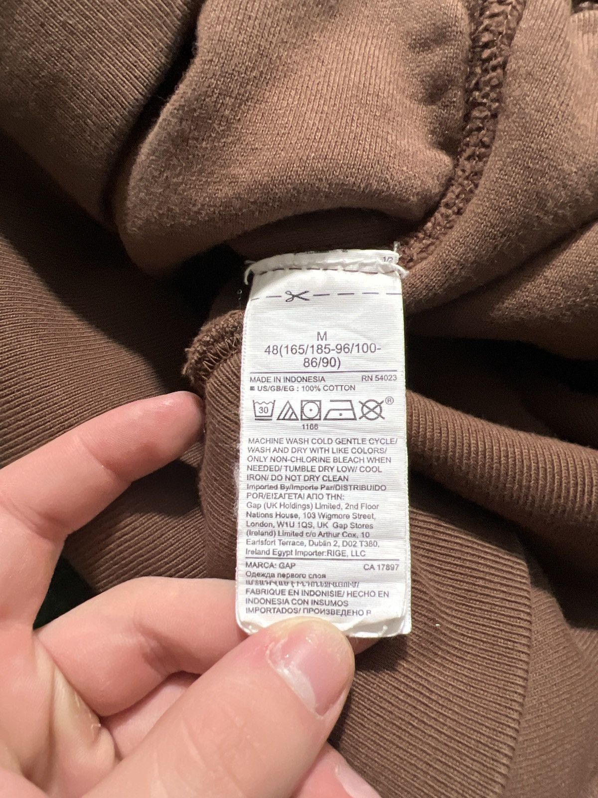 Gap × Yeezy Yeezy Gap Hoodie Brown Size Medium Size US M / EU 48-50 / 2 - 5 Thumbnail
