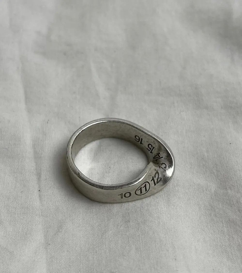 Jewelry Distressed Twisted Design Engraved Number Size ONE SIZE - 1 Thumbnail