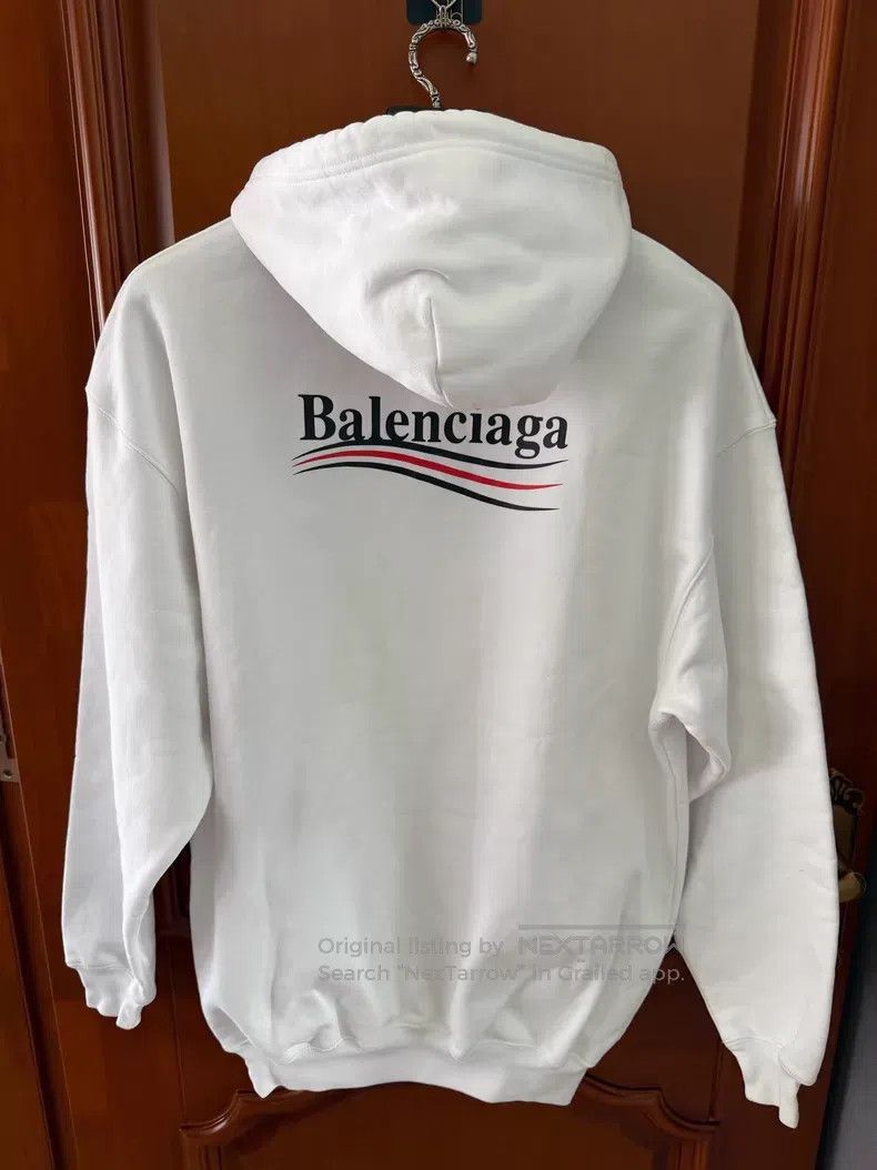 Balenciaga Balenciaga White Coca-Cola print logo hooded sweatshirt Size US XS / EU 42 / 0 - 2 Thumbnail