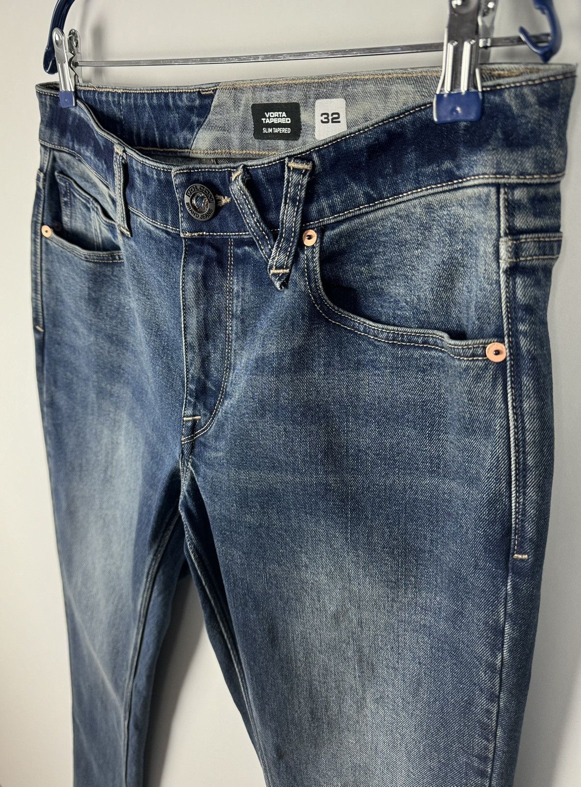 Volcom Volcom Vorta Slim Tapered Faded Stretch Denim Jeans Size US 32 / EU 48 - 4 Thumbnail