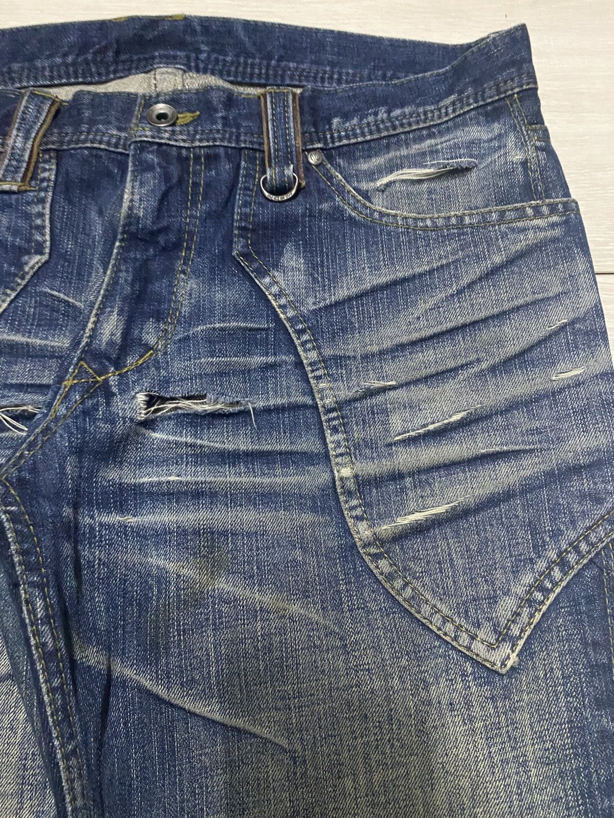 If Six Was Nine Vintage Nicole Club For Men Distressed BootCut Flare Jeans Size US 33 - 10 Thumbnail