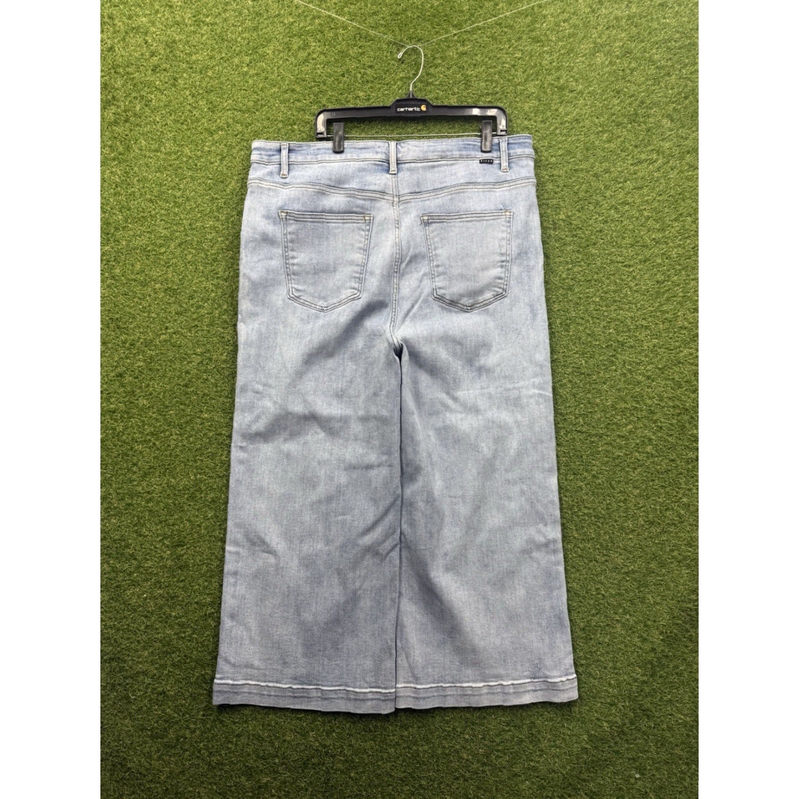 Vintage Risen Jeans 3XL Womens Wide-Leg Light Wash Stretch Baggy Y2K Style Denim Cotton Polyester Spandex Jeans Brand: Risen Size 40" / US 18 - 2 Thumbnail