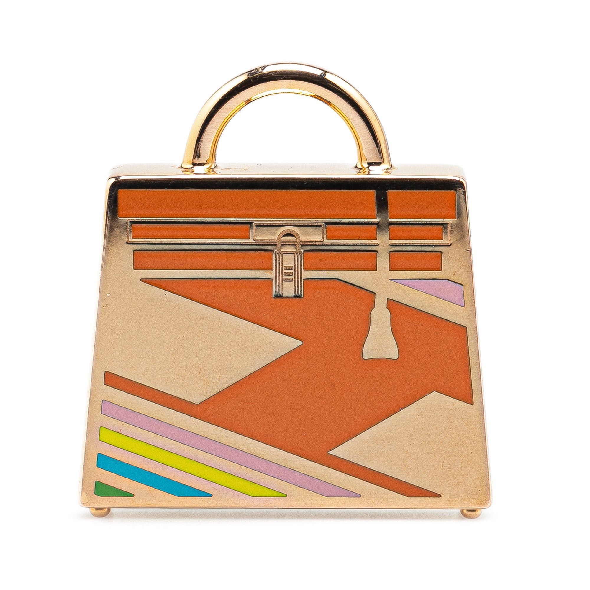 Hermes Curiosite Rose Gold Hardware #322430H71B Hermes Rose Azalee Enamel/Permabrass  main image 2