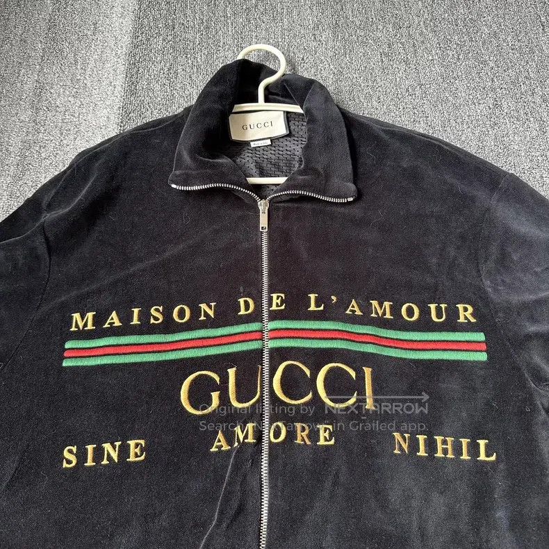 Gucci Gucci Black letter embroidery zipper casual jacket Size US XS / EU 42 / 0 - 3 Thumbnail
