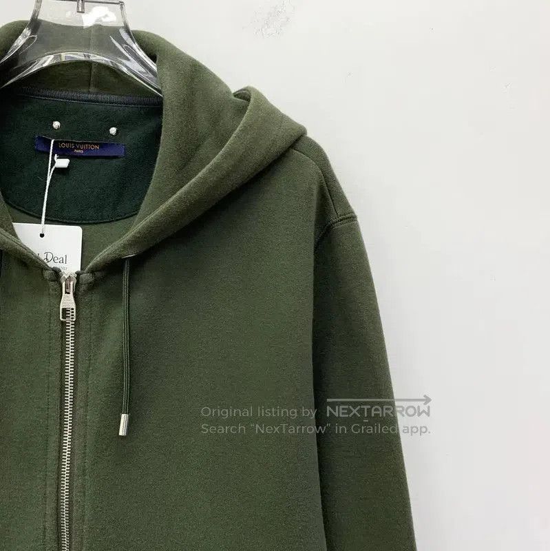Louis Vuitton Louis Vuitton Olive Green Zip-Up Hoodie . Size US XL / EU 56 / 4 - 3 Thumbnail
