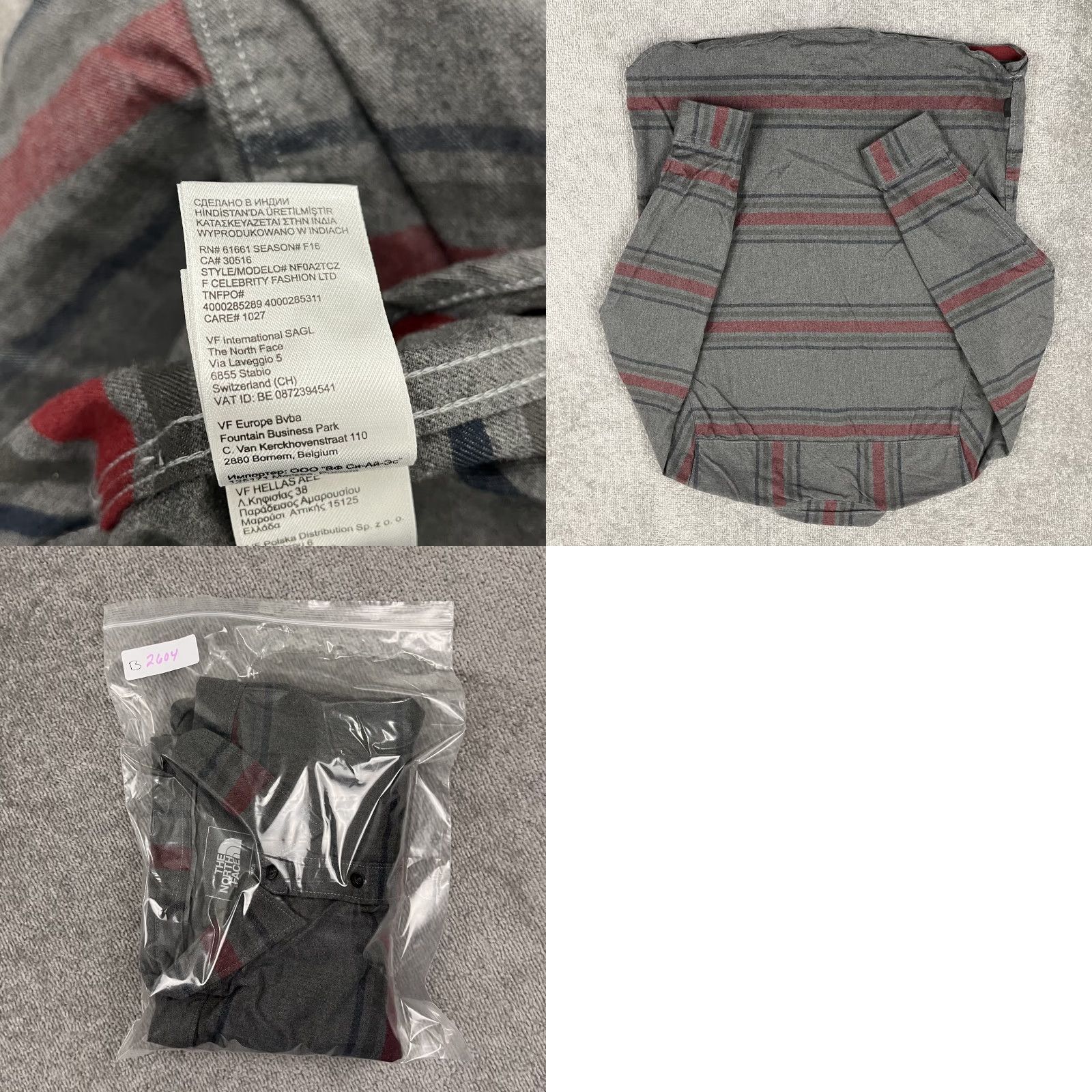 The North Face The North Face Approach Flannel Shirt Mens XL Gray Red Plaid Hiking Button Up Size US XL / EU 56 / 4 - 8 Thumbnail