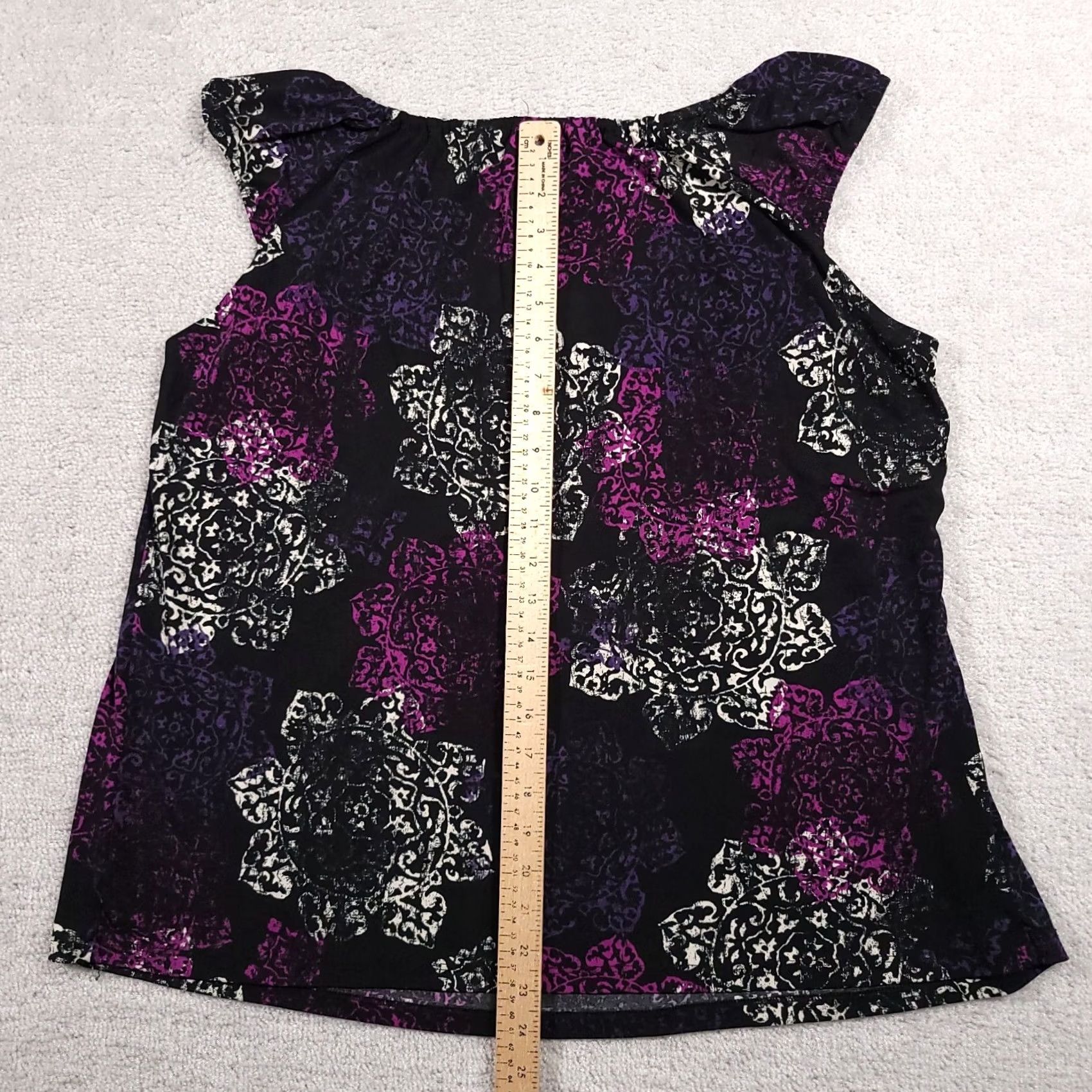 Vintage VINTAGE Susan Lawrence Shirt Plus 1X Purple Black Geometric USA Sleeveless Women's Size XL / US 12-14 / IT 48-50 - 6 Thumbnail