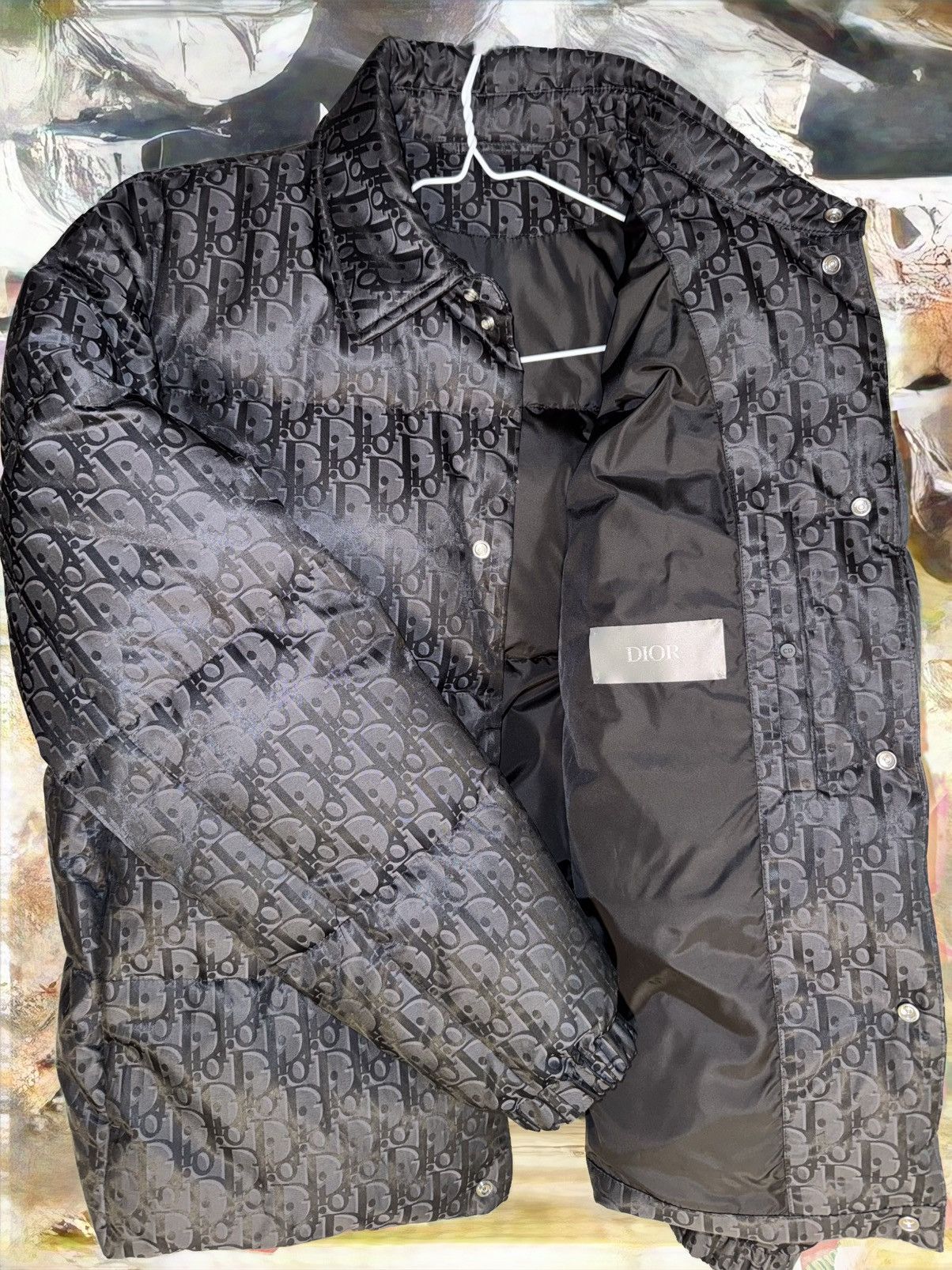 Dior Dior black monogram puffer jacket Size US L / EU 52-54 / 3 - 4 Thumbnail