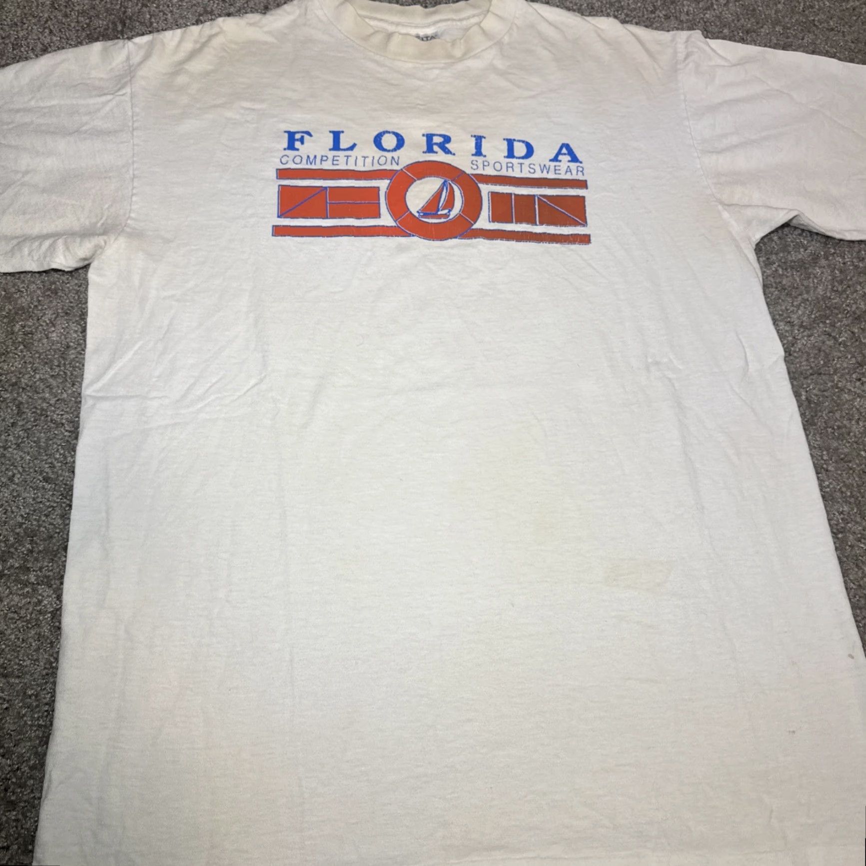 Vintage VINTAGE 90s Oneita Florida T-Shirt XL White Men Shirt Tourists Vacation Sportswear Competition Size US XL / EU 56 / 4 - 5 Thumbnail