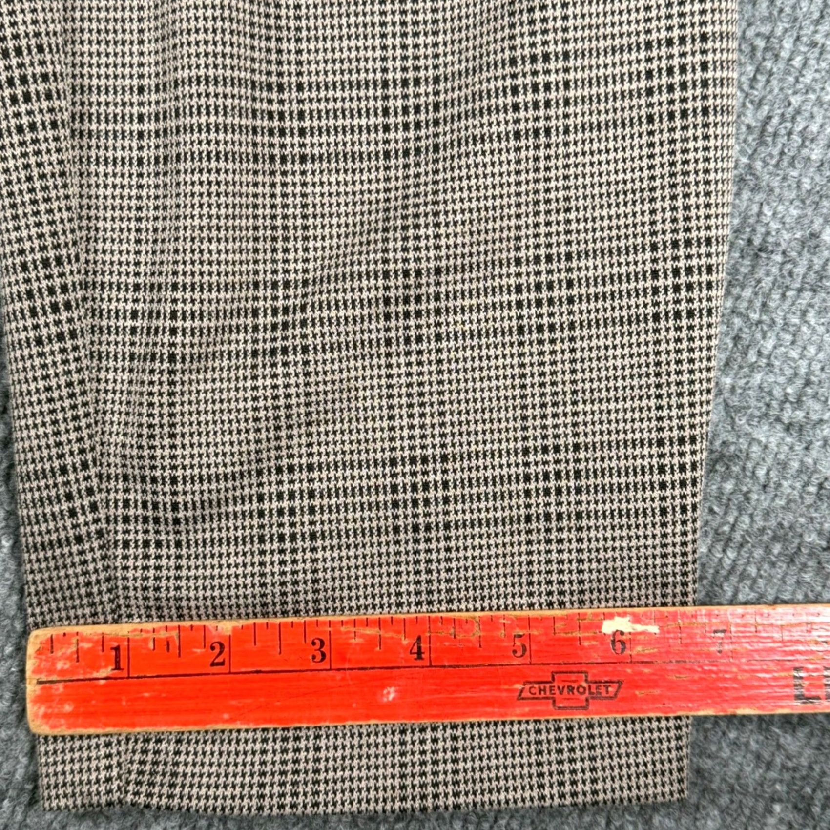 Vintage Ophelia Roe Plaid Stretch Pants Dress Pants Women Large Beige 36x28 Faux Pockets Tweed Workwear Office Career Trousers Size 36" / US 14 / IT 50 - 6 Thumbnail