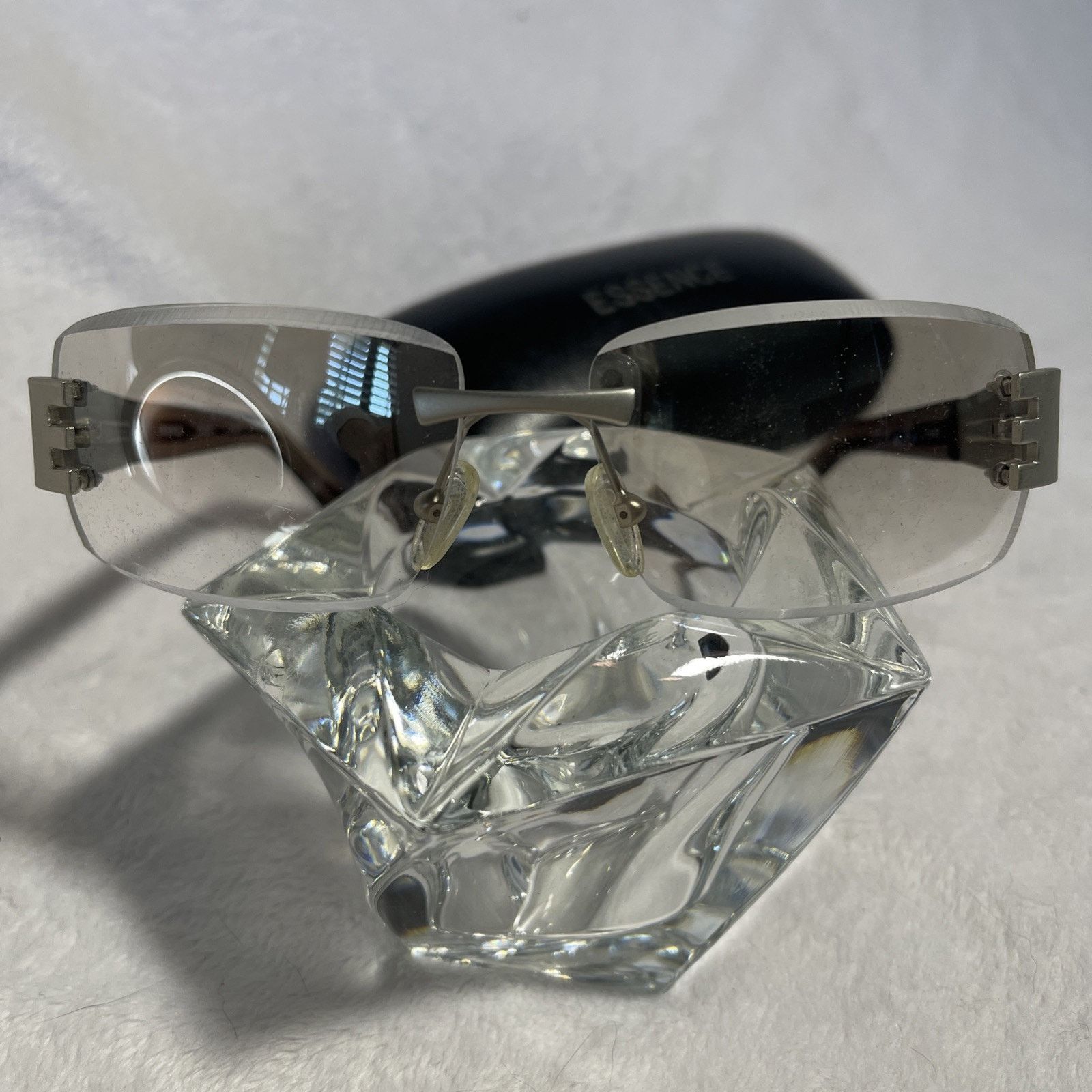 & Other Stories Essence ES 090S Matte Silver Rectangle Mirrored Sunglasses Size 44 - 1 Thumbnail