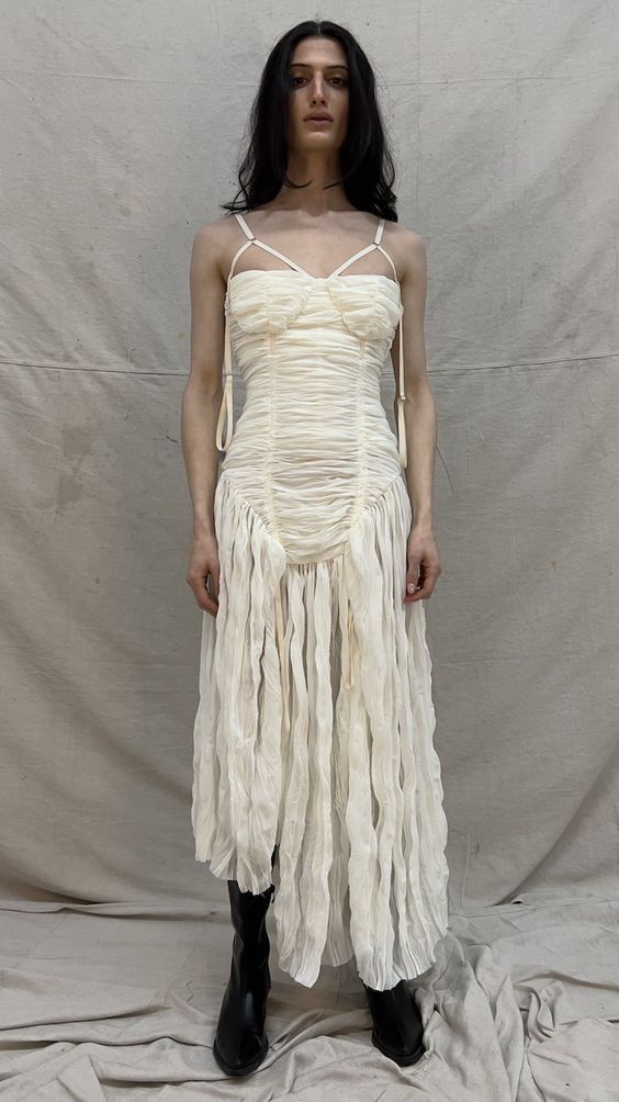 Elena Velez Nymphomaniac Ruched Gown Size L / US 10 / IT 46 - 4 Thumbnail