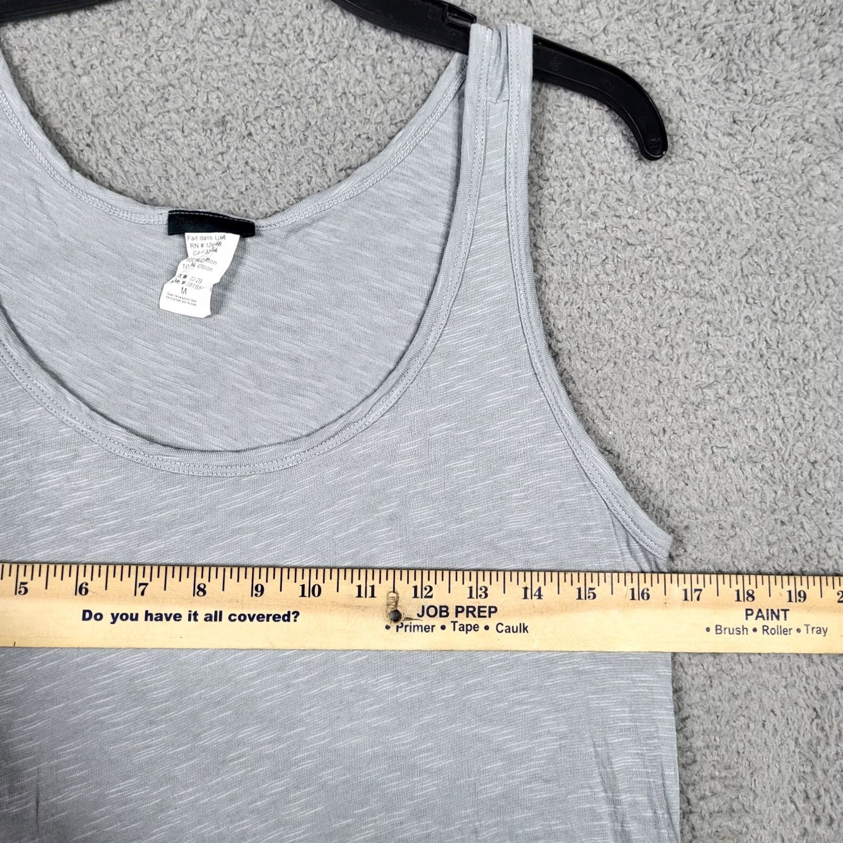 Vintage LEFT OF CENTER Tank Top Women M Gray Cotton Blend Sleeveless Round Neck Basic Casual Size M / US 6-8 / IT 42-44 - 4 Thumbnail