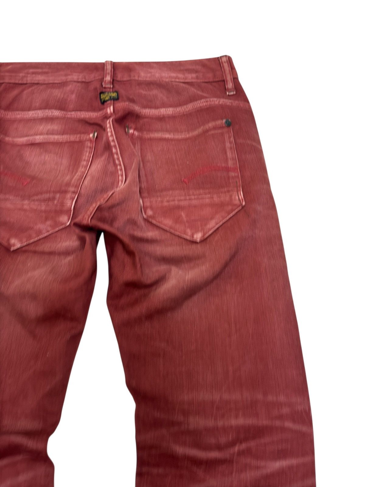 G-Star G-Star RAW Red Denim Straight Retro 2000s Style Clawmark Size US 28 / EU 44 - 10 Thumbnail