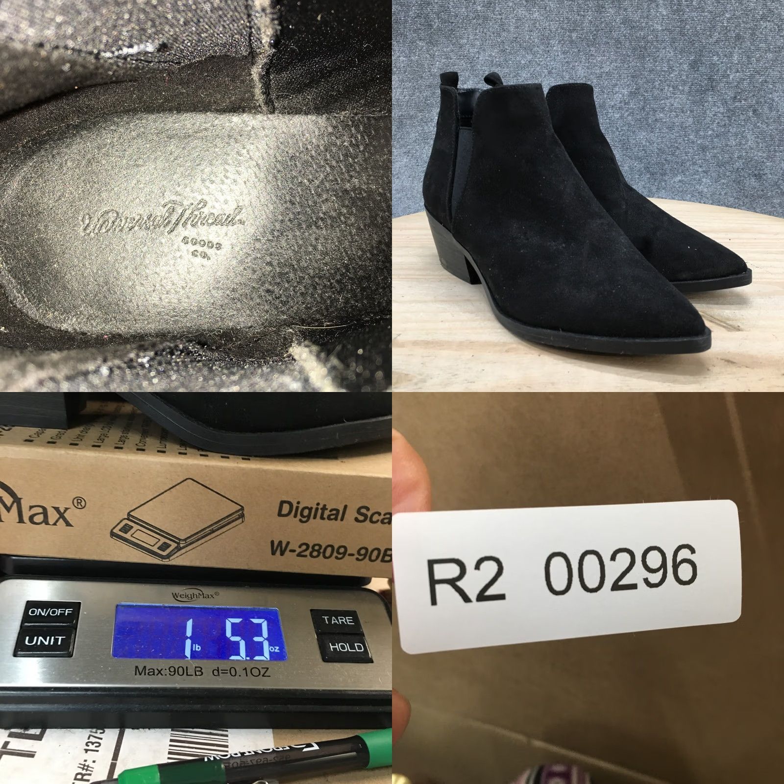 Vintage Universal Thread Boots Womens 6 Sylvie Ankle Bootie Black Pull On Pointed Toe Size US 6 / IT 36 - 10 Thumbnail
