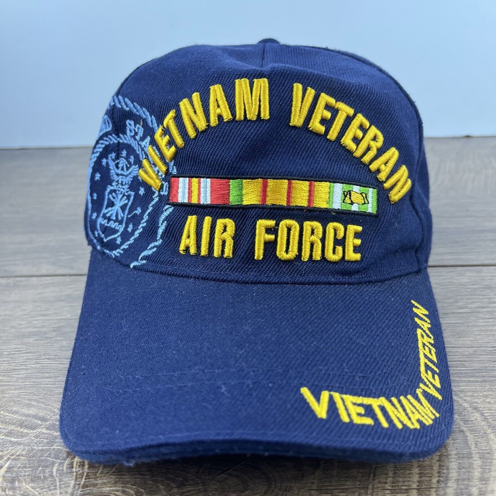 Other Vietnam Veteran Hat Air Force Hat Blue Hat Adjustable Blue A Size ONE SIZE - 1 Thumbnail