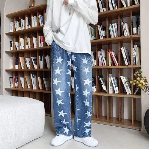 Jean Japanese style straight patchwork mueki pants Size US 34 / EU 50 - 3 Thumbnail