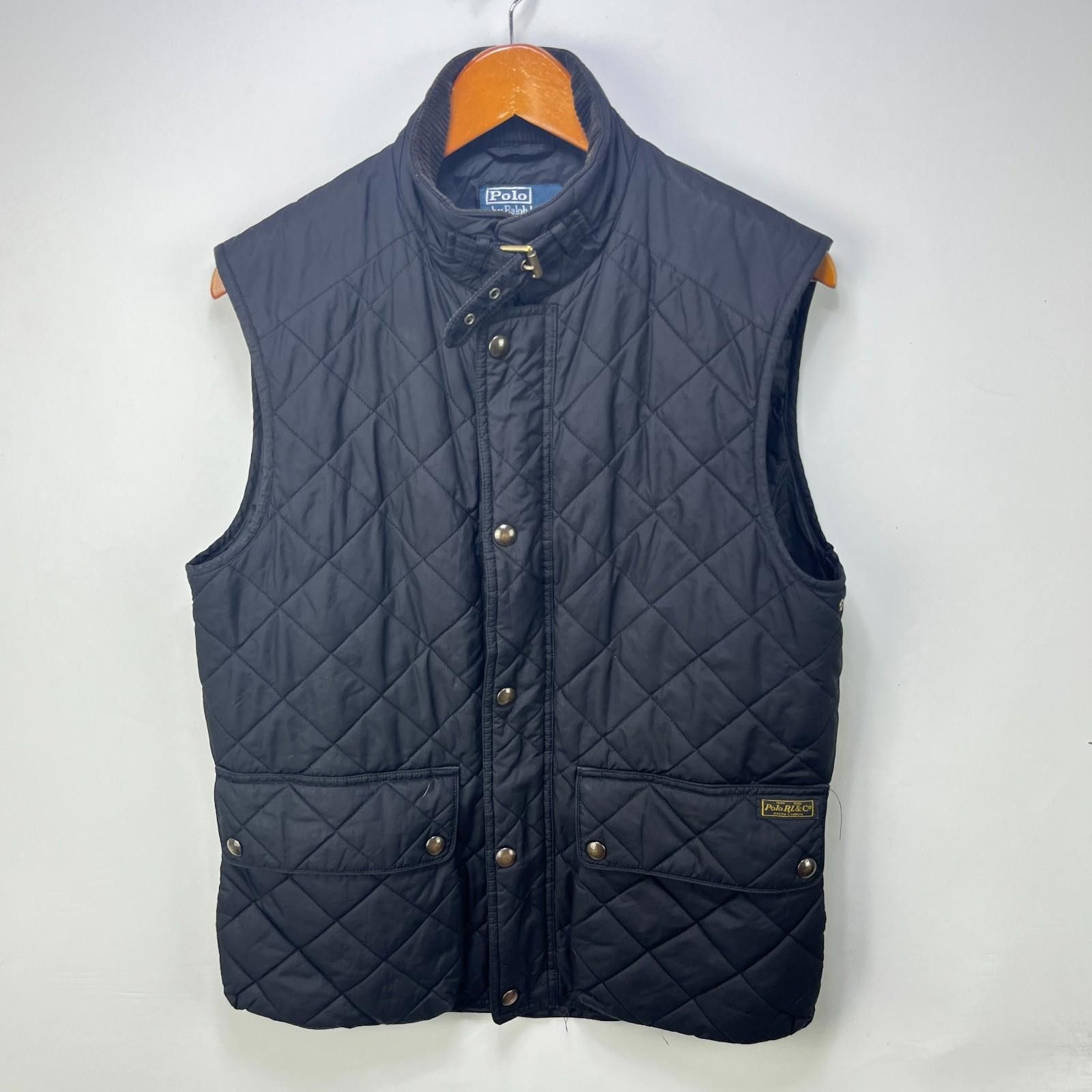 Vintage Polo Ralph Lauren Quilted Vest Zip Up Jacket Medium