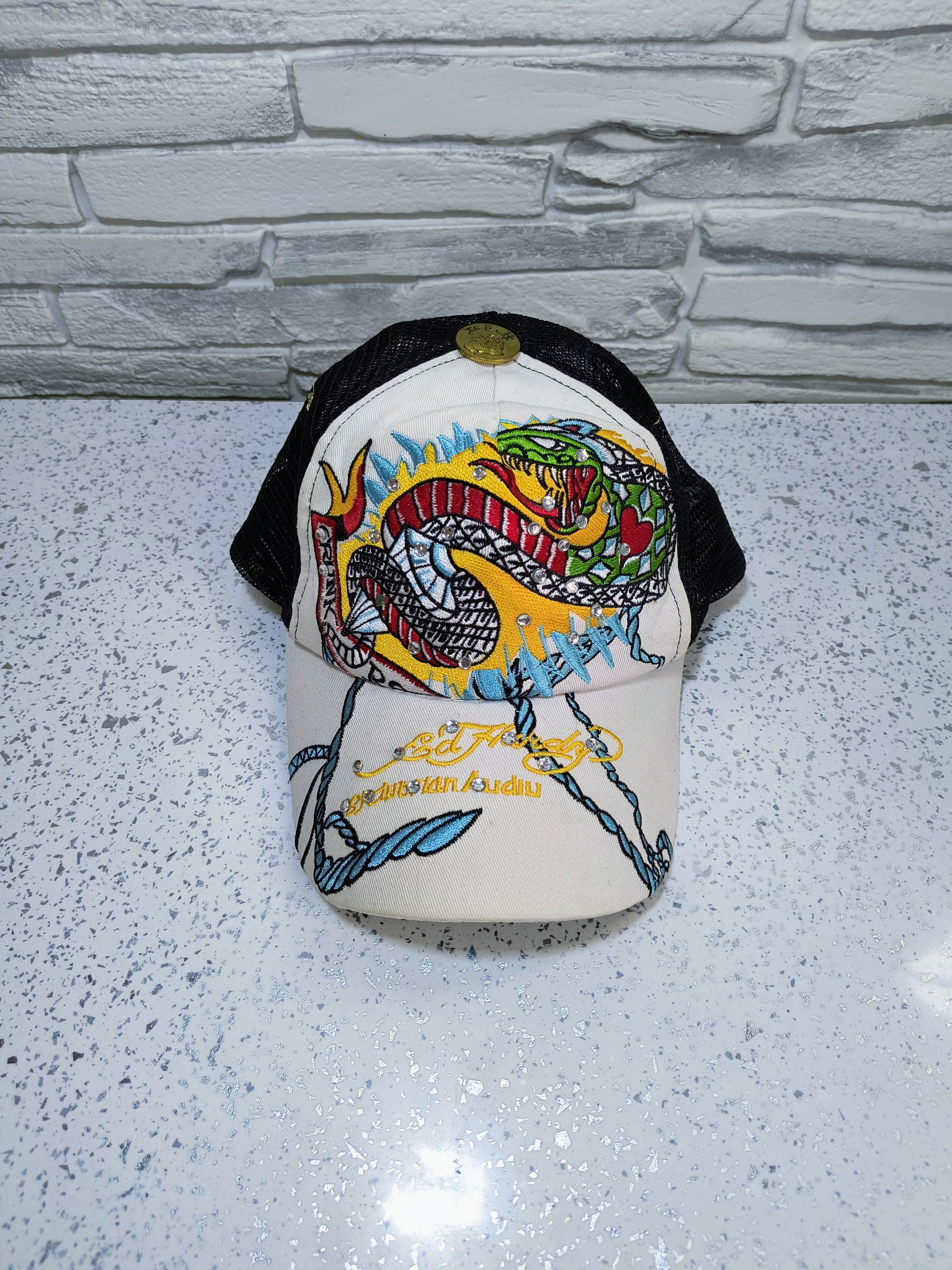 Christian Audigier × Ed Hardy Ed Hardy Snake Flame Trucker Cap Size ONE SIZE - 4 Thumbnail
