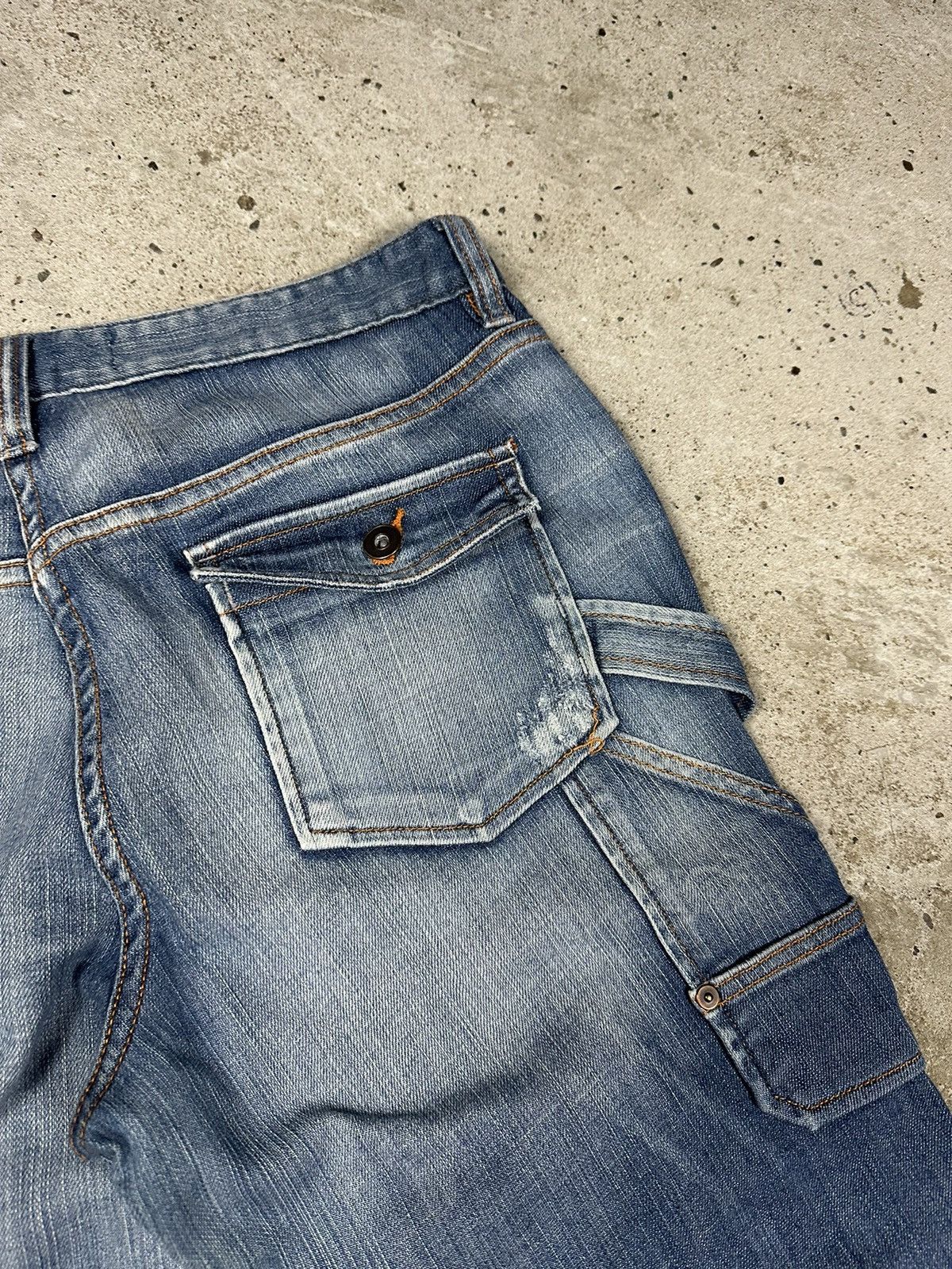 If Six Was Nine × Japanese Brand × Vintage Vintage Y2K Flare Cargo Carpenter Denim Pants Jeans Bootcut Size US 32 / EU 48 - 12 Thumbnail
