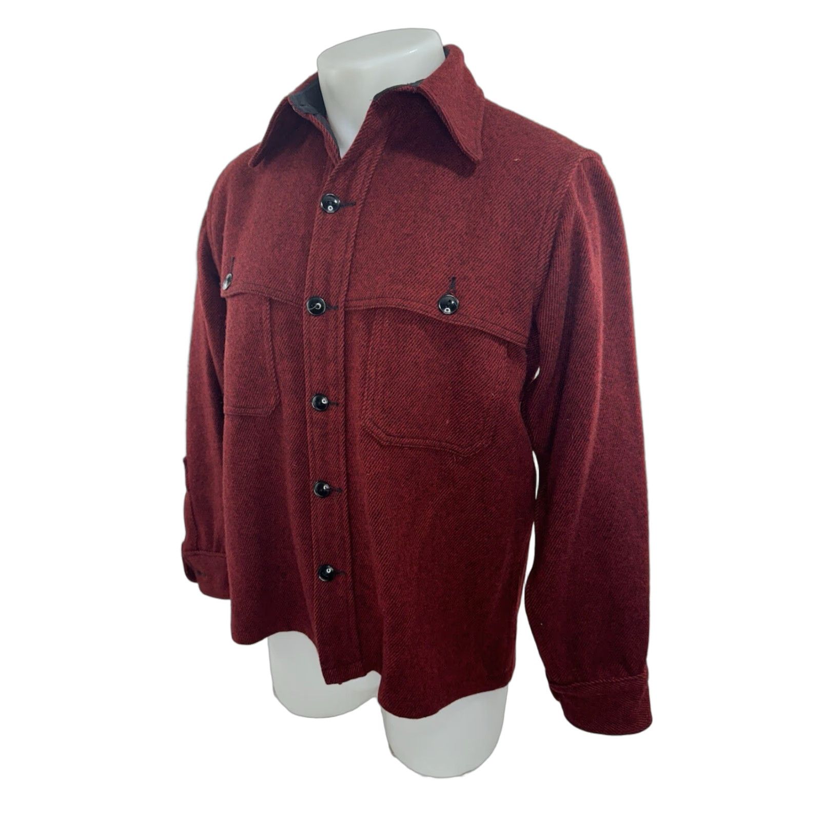 Eddie Bauer EDDIE BAUER Vintage WOOL Ranch Western Duster Shirt Jacket 15 Red EXCELLENT Mens Shirt Jacket XS? Size US M / EU 48-50 / 2 - 1 Thumbnail