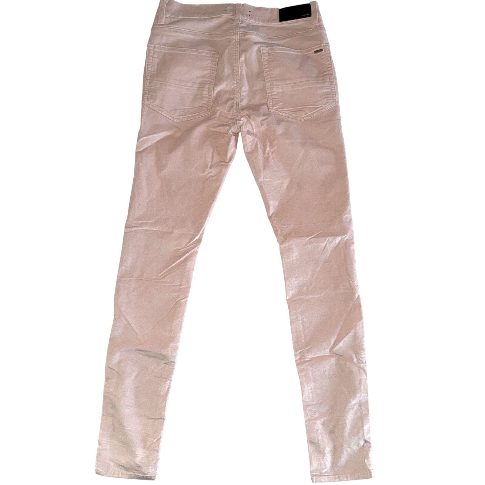 Amiri Amiri Pink Satin Jeans Size US 33 - 2 Thumbnail