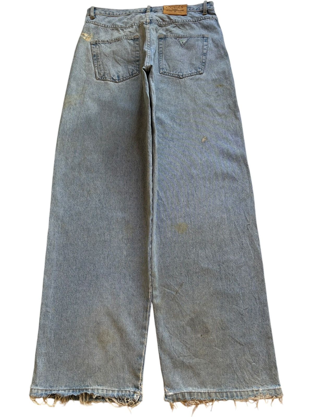 Georges Marciano × Guess Vintage Guess Georges Marciano Blue Wash Distress Baggy Jean Size US 32 / EU 48 - 2 Thumbnail