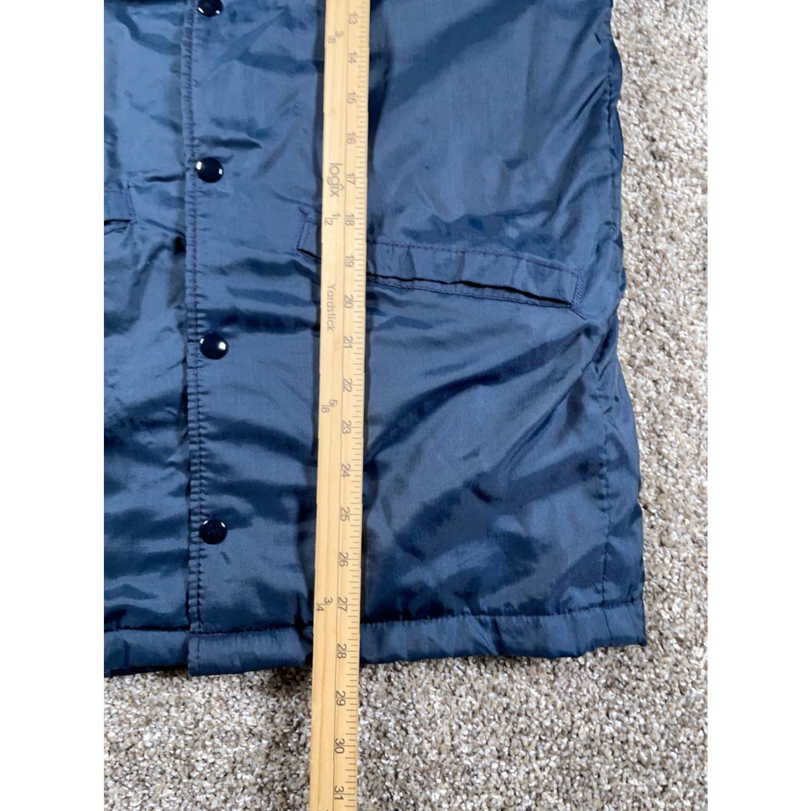 Dunbrooke VTG Dunbrooke Jacket Deep Pile Fleece Lined Blue Dark Blue Snap Button Adult 36 Regular Men Vintage Casual Workwear Size US XXS / EU 40 - 7 Thumbnail