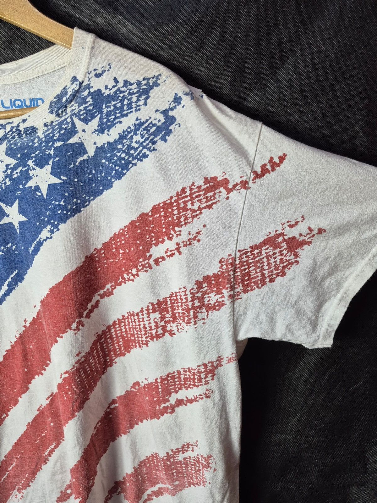 Liquid Blue 🔥 Liquid Blue Overprint American Flag Tee Size US XL / EU 56 / 4 - 4 Thumbnail