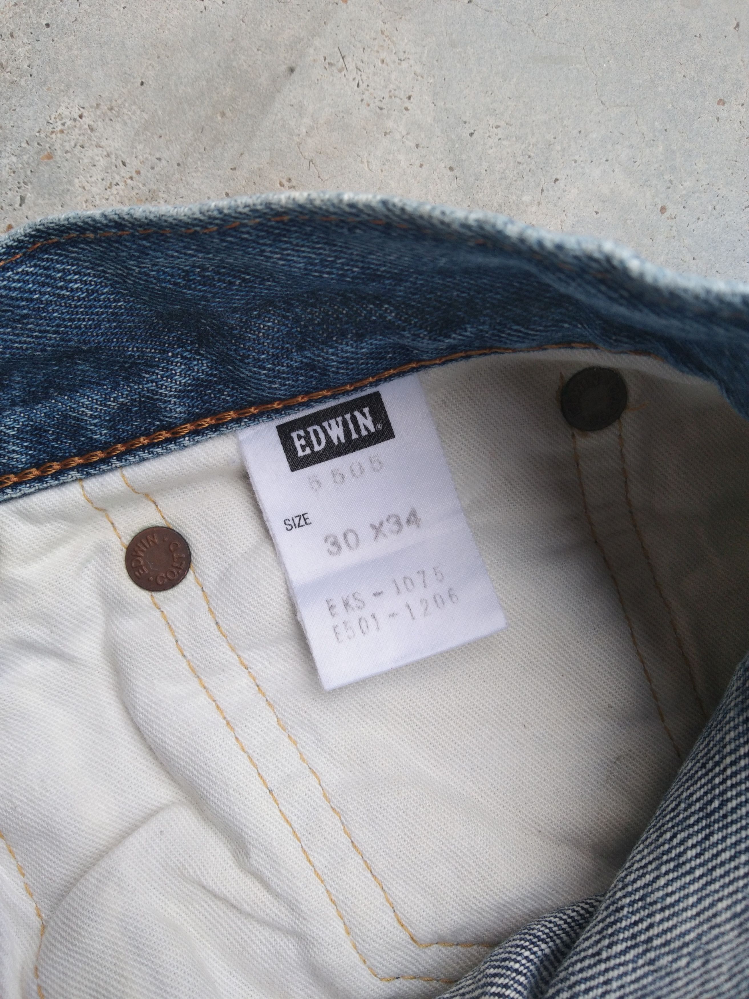 Japanese Brand Vintage Edwin Japanese Selvedge Redline Distressed Jeans Size US 30 / EU 46 - 11 Thumbnail