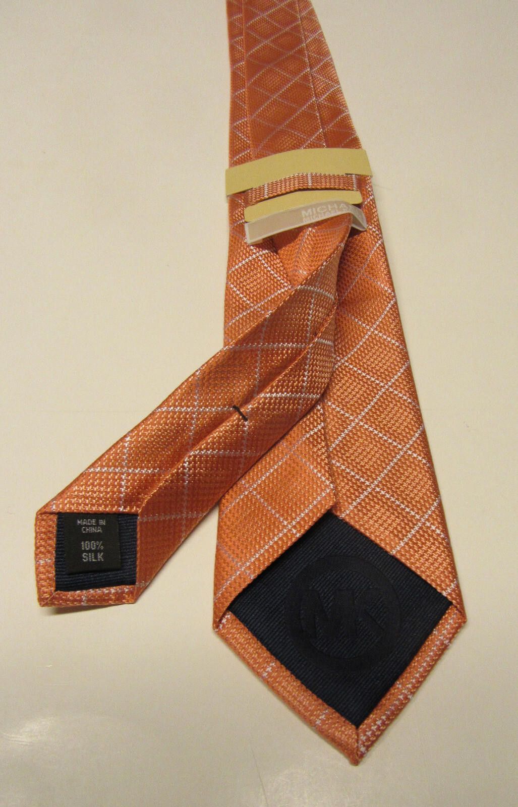 Michael Kors Michael Kors Necktie Tie Orange Diamond Pattern New NWT Size ONE SIZE - 2 Thumbnail