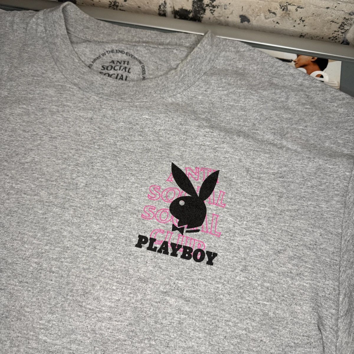 Anti Social Social Club × Playboy Anti Social Social Club Playboy Tee Heather Gray Sz Large Size US L / EU 52-54 / 3 - 4 Thumbnail