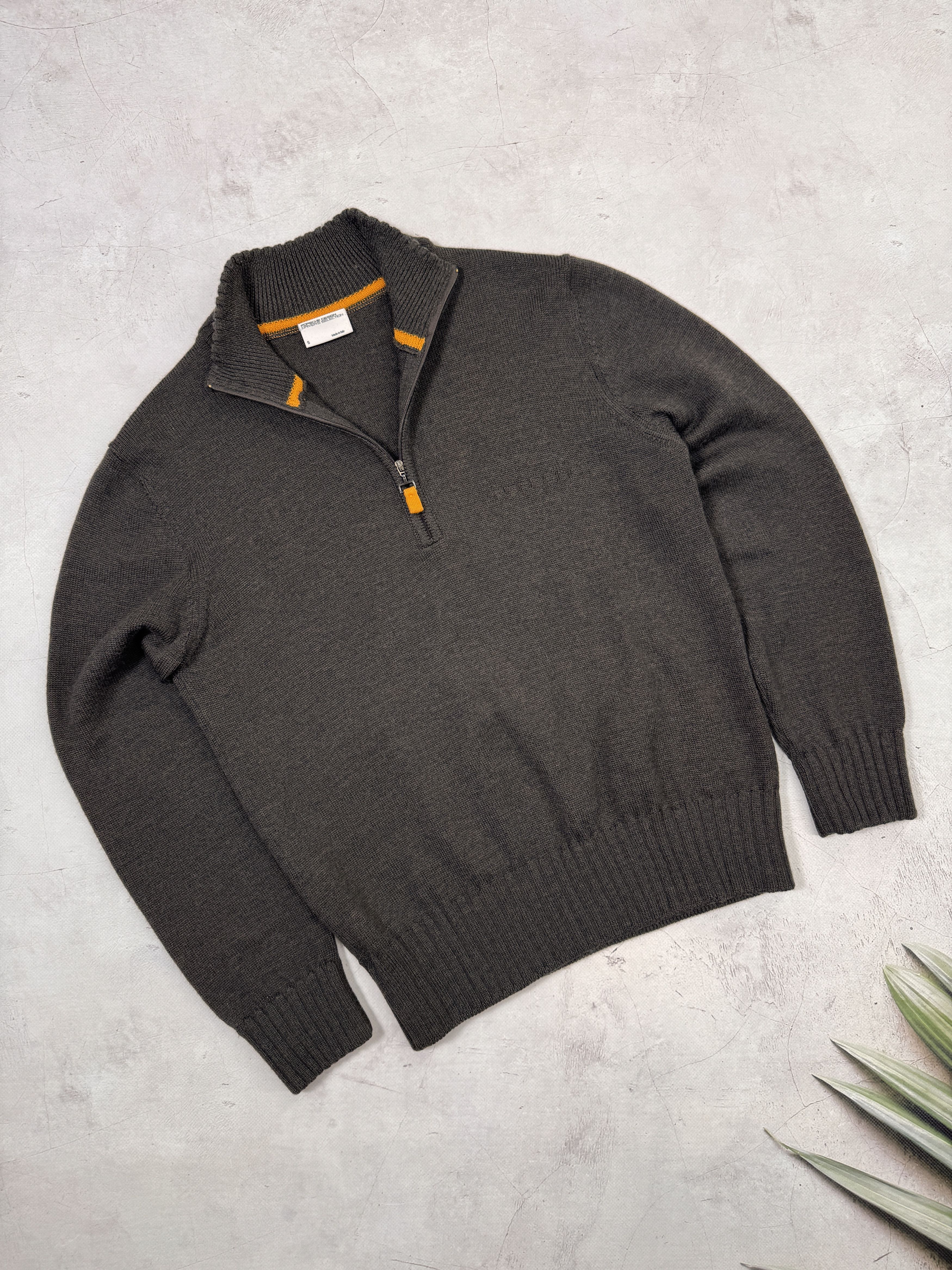Porsche Design Porsche Design Sweater 1/4 Zip Pullover Wool Size US S / EU 44-46 / 1 - 1 Thumbnail