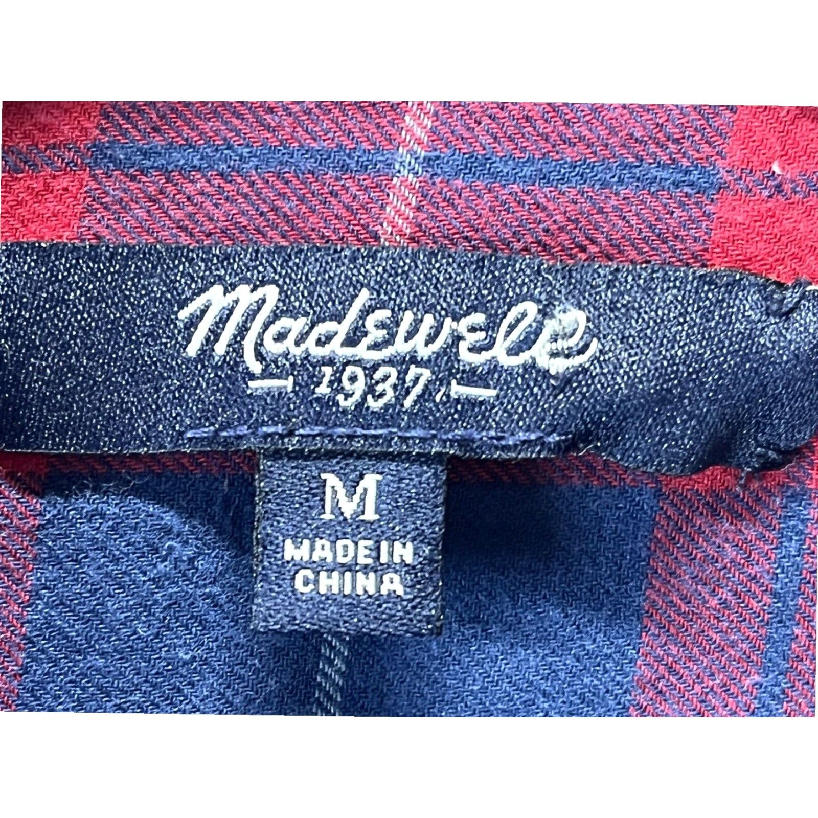Madewell Madewell Women's Flannel Plaid Button Up Shirt Medium Red Long Sleeve Casual Size M / US 6-8 / IT 42-44 - 4 Thumbnail