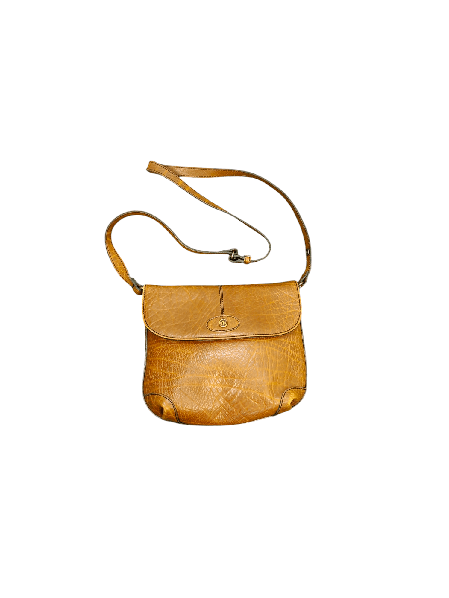 Vintage 70s Caracciola W.Germany Patina Leather Sling Bag