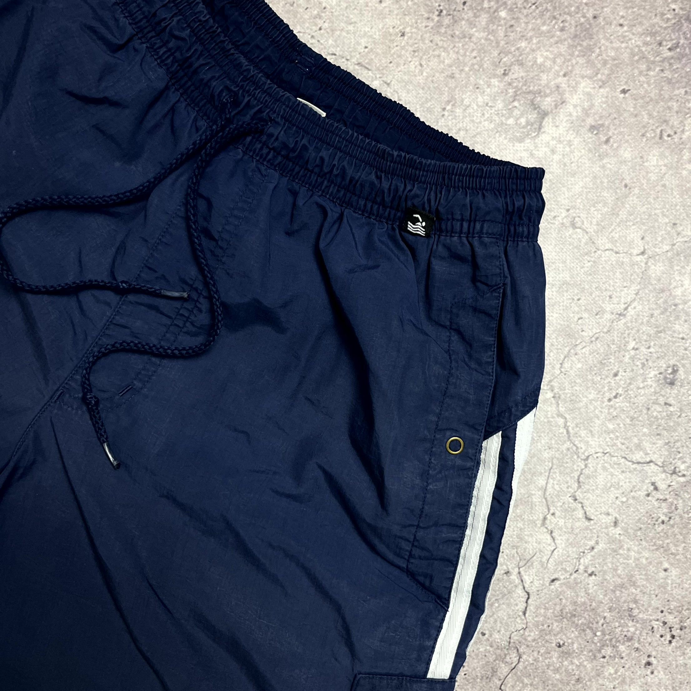 Adidas Y2K Adidas Navy Blue Shorts Striped Cargo Pocket Size S Size US 31 - 5 Thumbnail