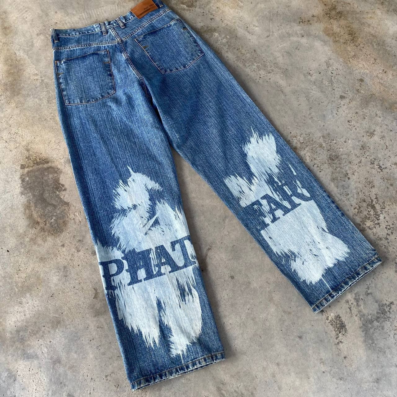 Phat Farm × Vintage VINTAGE 1992 PHAT FARM LOOSE CLASSIC AMERICAN FLAVA PAINTED Size US 35 - 5 Thumbnail