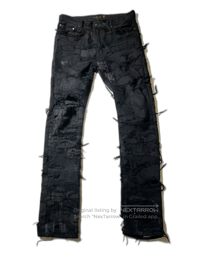 Undercover black distressed denim pants for men. Size US 30 / EU 46 - 1 Thumbnail
